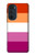 W3887 Lesbian Pride Flag Hülle Schutzhülle Taschen und Leder Flip für Motorola Edge 30 Pro