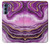 W3896 Purple Marble Gold Streaks Hülle Schutzhülle Taschen und Leder Flip für Motorola Edge S30