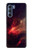W3897 Red Nebula Space Hülle Schutzhülle Taschen und Leder Flip für Motorola Edge S30
