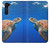 W3898 Sea Turtle Hülle Schutzhülle Taschen und Leder Flip für Motorola Edge
