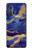W3906 Navy Blue Purple Marble Hülle Schutzhülle Taschen und Leder Flip für Motorola Edge+