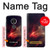 W3897 Red Nebula Space Hülle Schutzhülle Taschen und Leder Flip für Motorola Moto E5 Plus