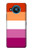 W3887 Lesbian Pride Flag Hülle Schutzhülle Taschen und Leder Flip für Nokia 8.3 5G