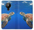 W3898 Sea Turtle Hülle Schutzhülle Taschen und Leder Flip für Nokia 5.3