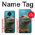 W3871 Cute Baby Hippo Hippopotamus Hülle Schutzhülle Taschen und Leder Flip für Nokia 3.4