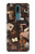 W3877 Dark Academia Hülle Schutzhülle Taschen und Leder Flip für Nokia 2.4