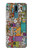 W3879 Retro Music Doodle Hülle Schutzhülle Taschen und Leder Flip für Nokia 2.4