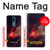 W3897 Red Nebula Space Hülle Schutzhülle Taschen und Leder Flip für Nokia 2.4
