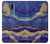 W3906 Navy Blue Purple Marble Hülle Schutzhülle Taschen und Leder Flip für Nokia 2.4
