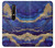 W3906 Navy Blue Purple Marble Hülle Schutzhülle Taschen und Leder Flip für Nokia 6.1, Nokia 6 2018