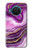 W3896 Purple Marble Gold Streaks Hülle Schutzhülle Taschen und Leder Flip für Nokia X20