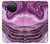 W3896 Purple Marble Gold Streaks Hülle Schutzhülle Taschen und Leder Flip für Nokia X10