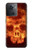 W3881 Fire Skull Hülle Schutzhülle Taschen und Leder Flip für OnePlus Ace