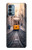 W3867 Trams in Lisbon Hülle Schutzhülle Taschen und Leder Flip für OnePlus Nord N200 5G
