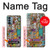 W3879 Retro Music Doodle Hülle Schutzhülle Taschen und Leder Flip für OnePlus Nord N200 5G