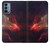 W3897 Red Nebula Space Hülle Schutzhülle Taschen und Leder Flip für OnePlus Nord N200 5G