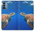 W3898 Sea Turtle Hülle Schutzhülle Taschen und Leder Flip für OnePlus Nord N200 5G