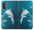 W3878 Dolphin Hülle Schutzhülle Taschen und Leder Flip für OnePlus Nord N20 5G