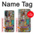 W3879 Retro Music Doodle Hülle Schutzhülle Taschen und Leder Flip für OnePlus Nord N20 5G