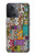 W3879 Retro Music Doodle Hülle Schutzhülle Taschen und Leder Flip für OnePlus 10R