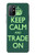 W3862 Keep Calm and Trade On Hülle Schutzhülle Taschen und Leder Flip für OnePlus 8T