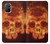 W3881 Fire Skull Hülle Schutzhülle Taschen und Leder Flip für OnePlus 8T