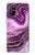 W3896 Purple Marble Gold Streaks Hülle Schutzhülle Taschen und Leder Flip für OnePlus 8T