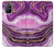 W3896 Purple Marble Gold Streaks Hülle Schutzhülle Taschen und Leder Flip für OnePlus 8T