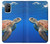 W3898 Sea Turtle Hülle Schutzhülle Taschen und Leder Flip für OnePlus 8T