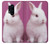 W3870 Cute Baby Bunny Hülle Schutzhülle Taschen und Leder Flip für OnePlus 8 Pro