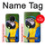 W3888 Macaw Face Bird Hülle Schutzhülle Taschen und Leder Flip für OnePlus 7T