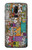 W3879 Retro Music Doodle Hülle Schutzhülle Taschen und Leder Flip für OnePlus 6