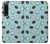 W3860 Coconut Dot Pattern Hülle Schutzhülle Taschen und Leder Flip für Sony Xperia 1 IV