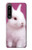 W3870 Cute Baby Bunny Hülle Schutzhülle Taschen und Leder Flip für Sony Xperia 1 IV