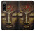 W3874 Buddha Face Ohm Symbol Hülle Schutzhülle Taschen und Leder Flip für Sony Xperia 1 IV