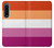 W3887 Lesbian Pride Flag Hülle Schutzhülle Taschen und Leder Flip für Sony Xperia 1 IV