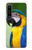 W3888 Macaw Face Bird Hülle Schutzhülle Taschen und Leder Flip für Sony Xperia 1 IV