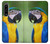 W3888 Macaw Face Bird Hülle Schutzhülle Taschen und Leder Flip für Sony Xperia 1 IV