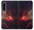 W3897 Red Nebula Space Hülle Schutzhülle Taschen und Leder Flip für Sony Xperia 1 IV