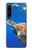 W3898 Sea Turtle Hülle Schutzhülle Taschen und Leder Flip für Sony Xperia 1 IV