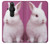 W3870 Cute Baby Bunny Hülle Schutzhülle Taschen und Leder Flip für Sony Xperia Pro-I