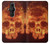 W3881 Fire Skull Hülle Schutzhülle Taschen und Leder Flip für Sony Xperia Pro-I