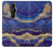 W3906 Navy Blue Purple Marble Hülle Schutzhülle Taschen und Leder Flip für Sony Xperia Pro-I