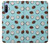 W3860 Coconut Dot Pattern Hülle Schutzhülle Taschen und Leder Flip für Sony Xperia 10 III Lite