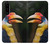 W3876 Colorful Hornbill Hülle Schutzhülle Taschen und Leder Flip für Sony Xperia 5 III