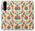 W3883 Fruit Pattern Hülle Schutzhülle Taschen und Leder Flip für Sony Xperia 5 III