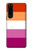 W3887 Lesbian Pride Flag Hülle Schutzhülle Taschen und Leder Flip für Sony Xperia 5 III