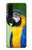 W3888 Macaw Face Bird Hülle Schutzhülle Taschen und Leder Flip für Sony Xperia 5 III