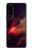 W3897 Red Nebula Space Hülle Schutzhülle Taschen und Leder Flip für Sony Xperia 5 III