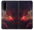 W3897 Red Nebula Space Hülle Schutzhülle Taschen und Leder Flip für Sony Xperia 5 III